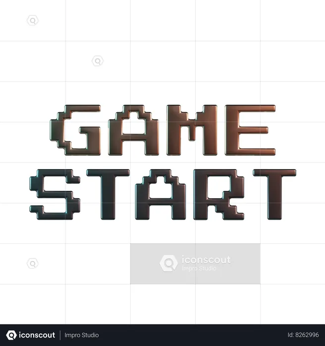 Game start  3D Icon