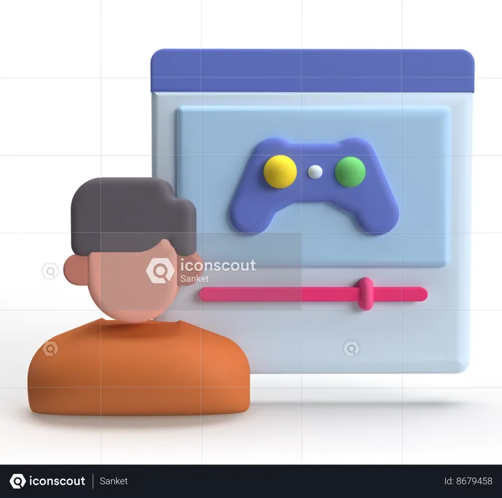 Game Video  3D Icon