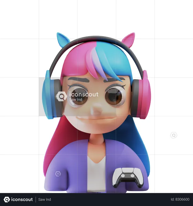 Girl Avatar 3D Icon download in PNG, OBJ or Blend format