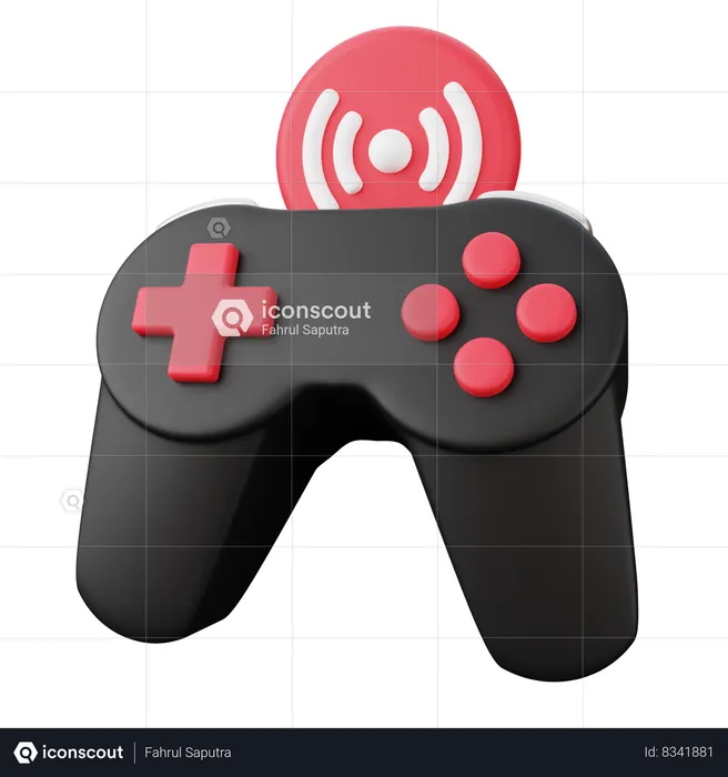 Gamer Live Streaming  3D Icon