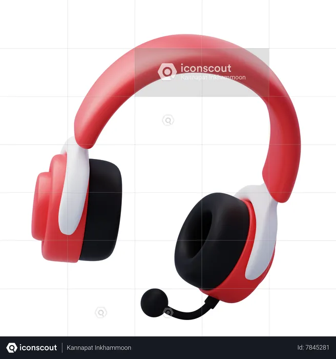 Gaming Headphone  3D Icon