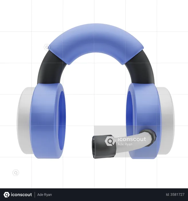 Gaming Headphone  3D Illustration