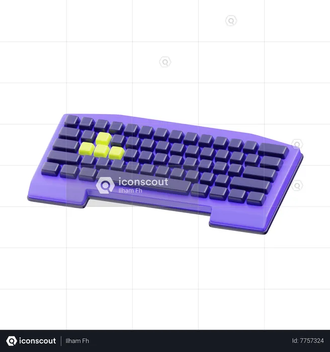 Gaming keyboard  3D Icon