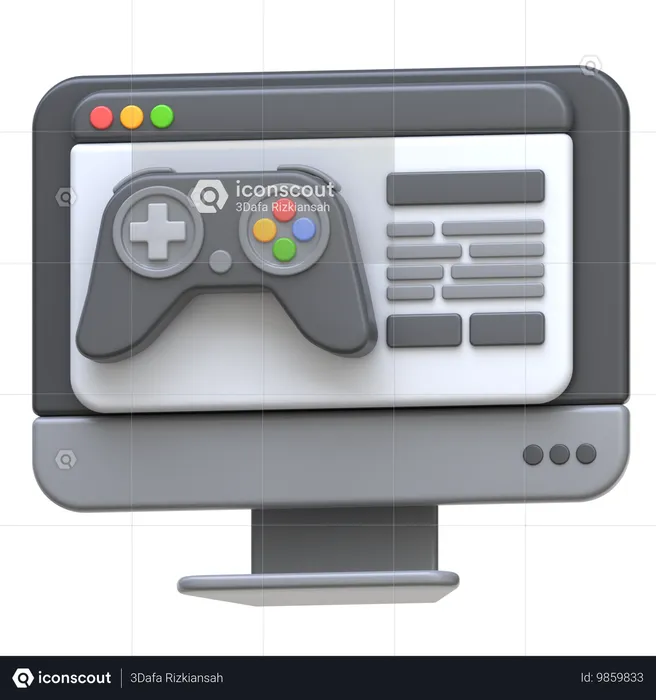 Gaming Online Course  3D Icon