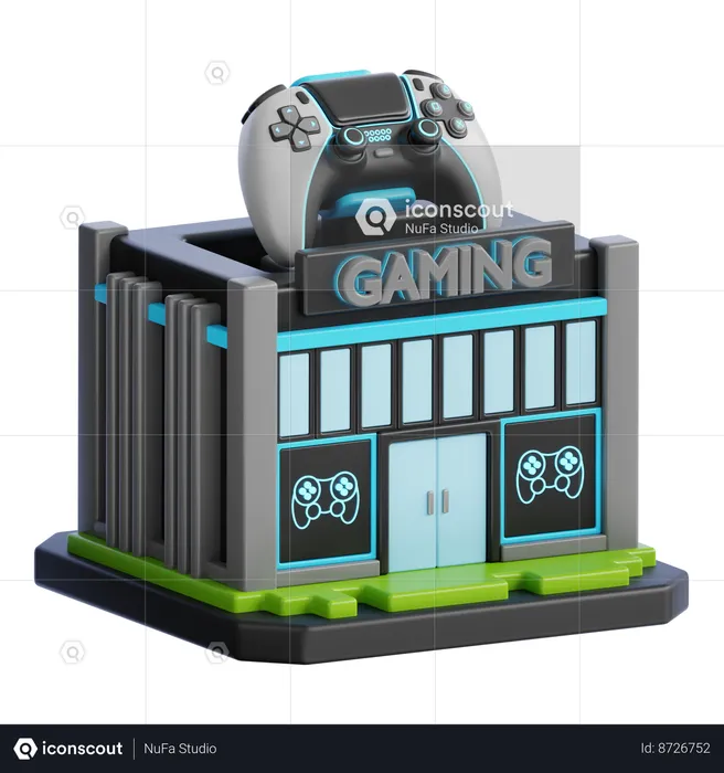 GAMING RENTAL BUILDING  3D Icon