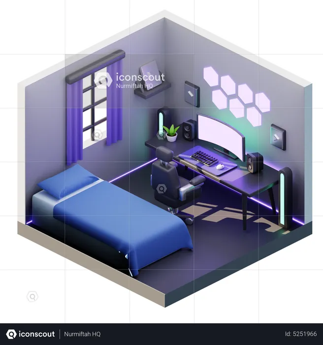 Gaming Room  3D Icon