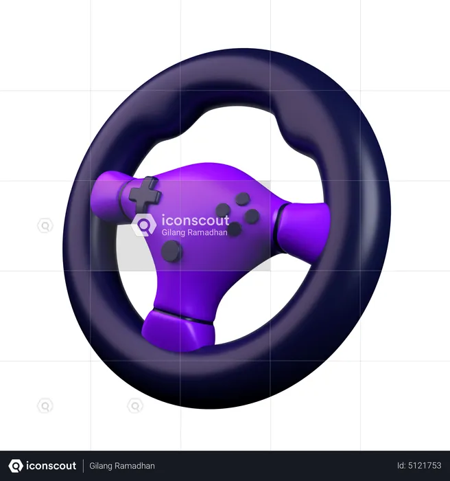 Gaming Steering  3D Icon