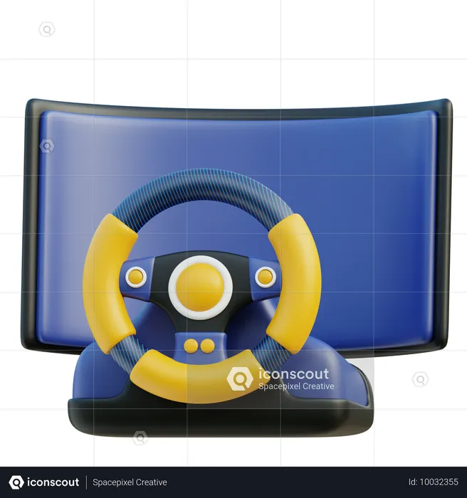 Gaming Steering Wheel  3D Icon