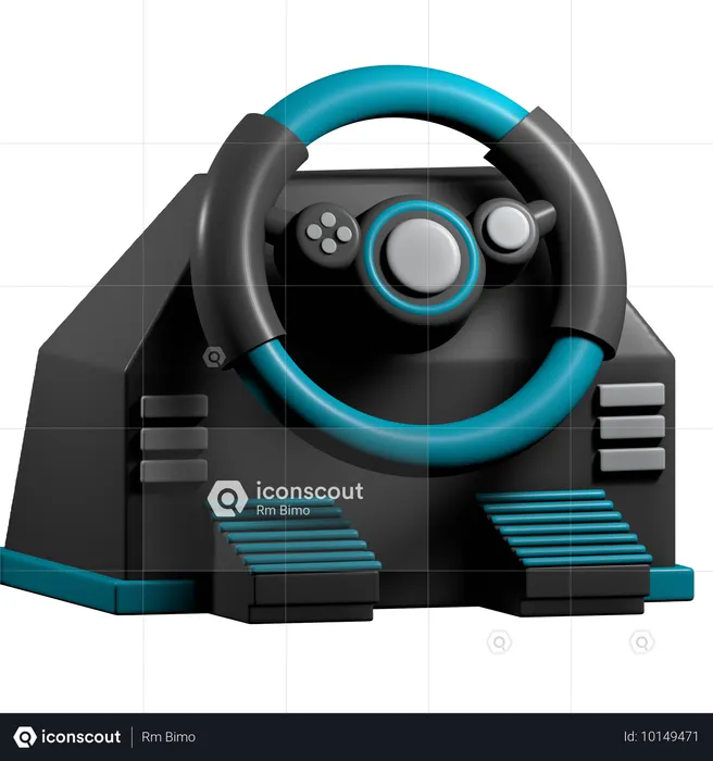 Gaming Steering Wheel  3D Icon