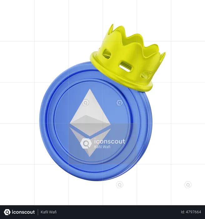 Ganador de ethereum  3D Illustration