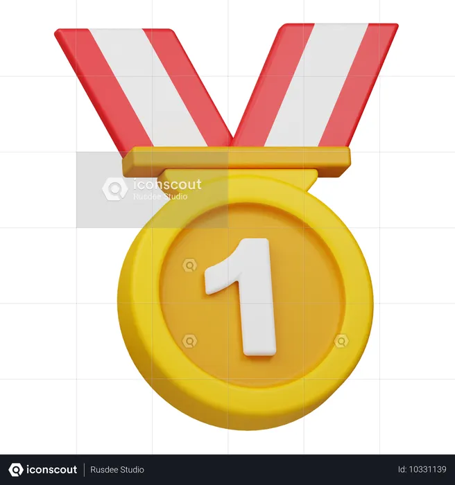 Premio medalla de ganador  3D Icon