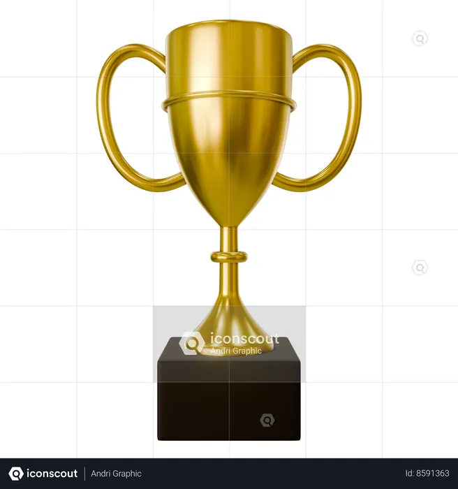 Trofeo de oro ganador  3D Icon