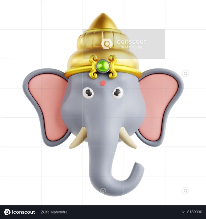 Ganesh  3D Icon