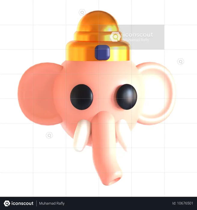 Ganesh  3D Icon