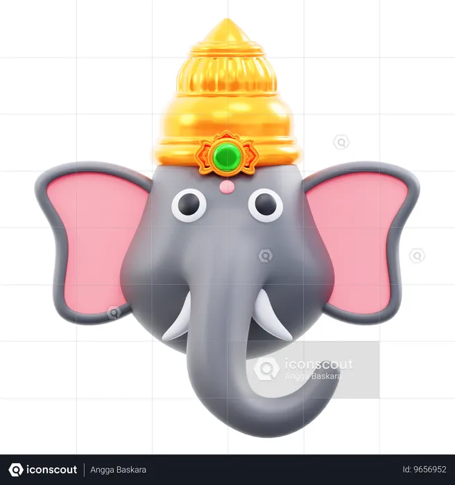 Ganesh  3D Icon