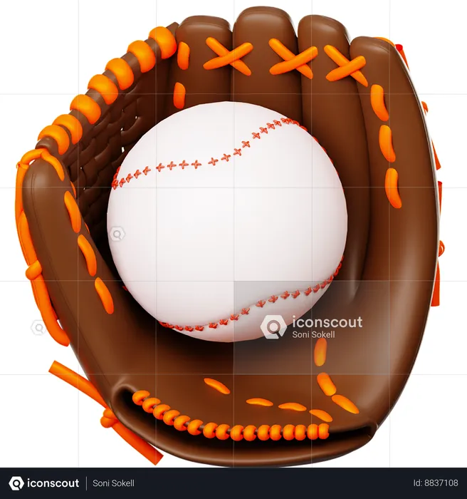 Gant de baseball  3D Icon