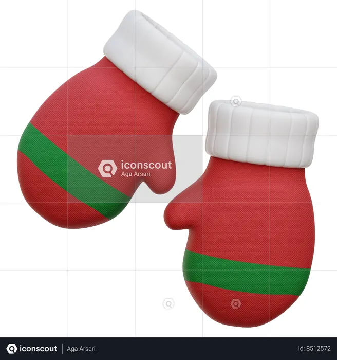 Gant de Noël  3D Icon