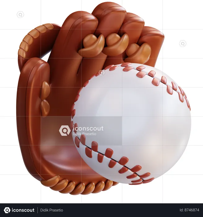 Gants de baseball  3D Icon