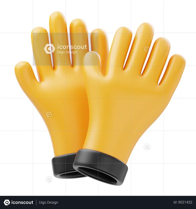 Gants de jardinage  3D Icon