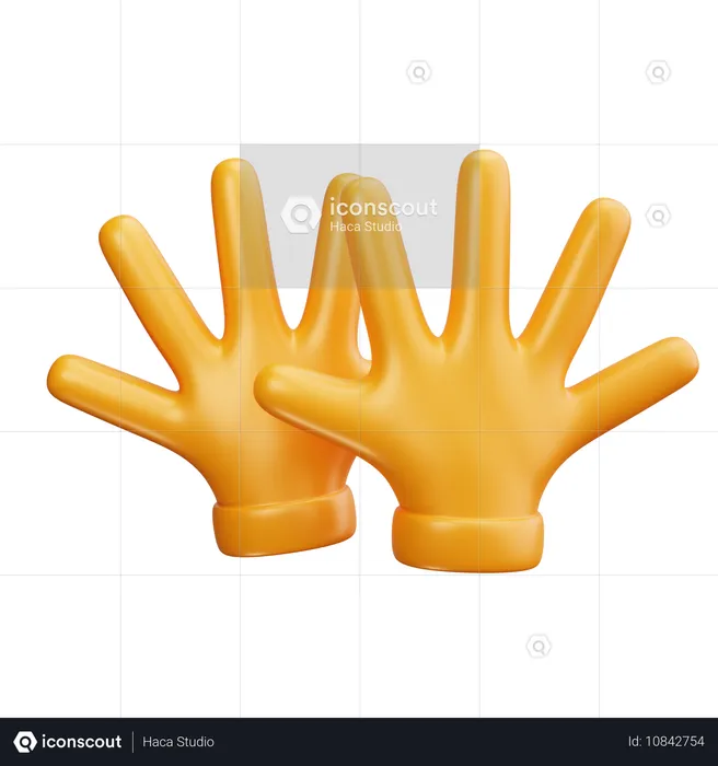 Gants de jardinage  3D Icon