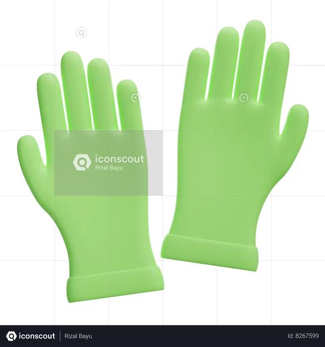 Gants de nettoyage  3D Icon