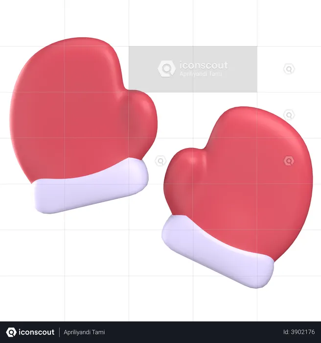 Gants de Noël  3D Icon