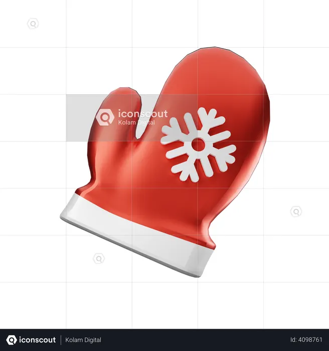Gants de Noël  3D Icon