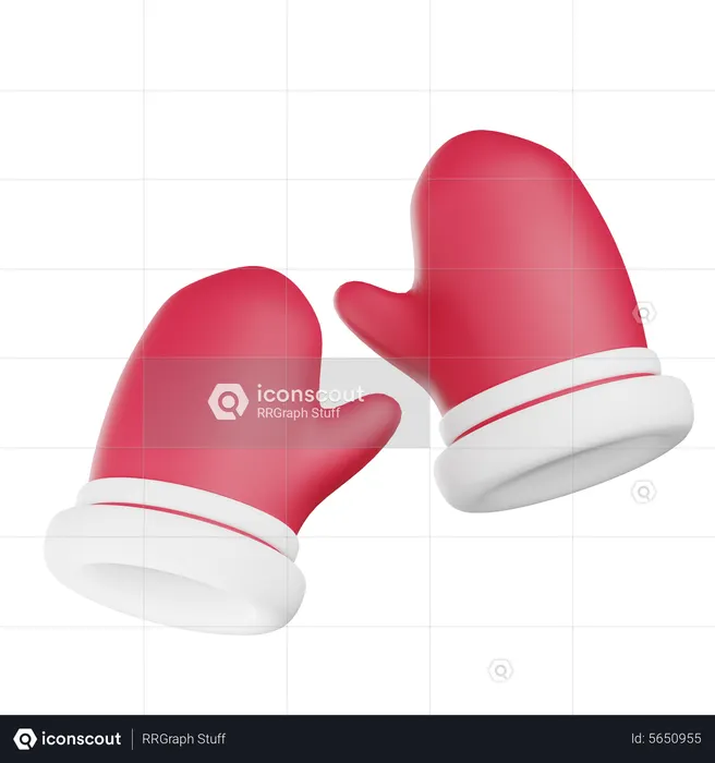 Gants de Noël  3D Icon