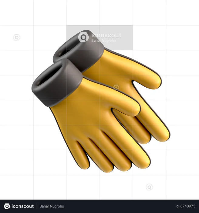 Des gants en caoutchouc  3D Icon