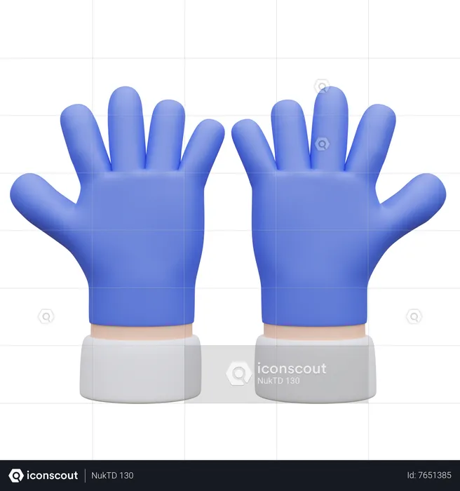 Des gants en caoutchouc  3D Icon