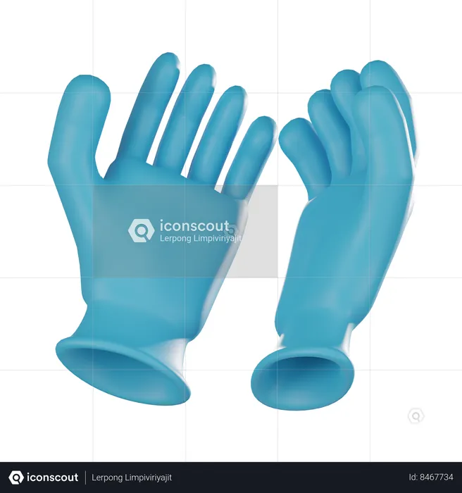 Gants médicaux  3D Icon