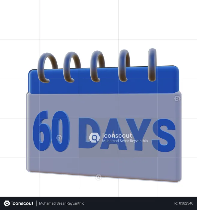 60 dias de garantia de devolução do dinheiro  3D Icon