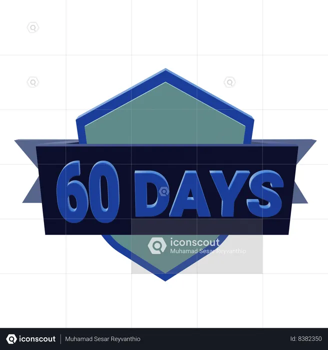 Garantía de devolución de dinero de 60 días  3D Icon