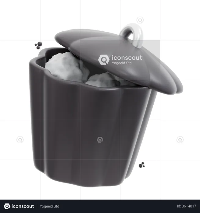 Garbage Can  3D Icon