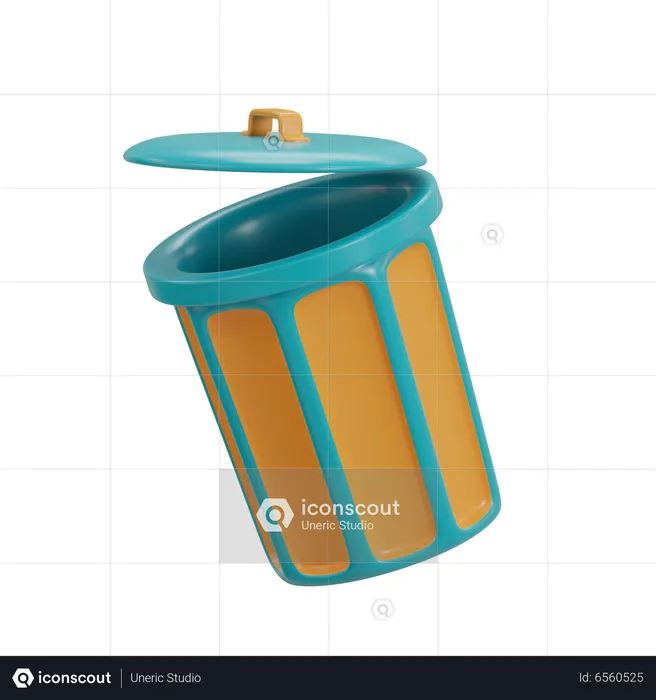 Garbage Can  3D Icon
