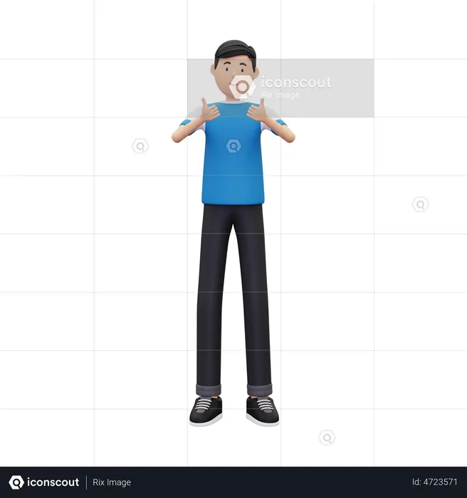 Le garçon apprécie  3D Icon