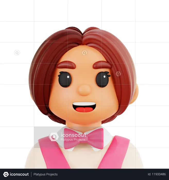 Garçonete  3D Icon