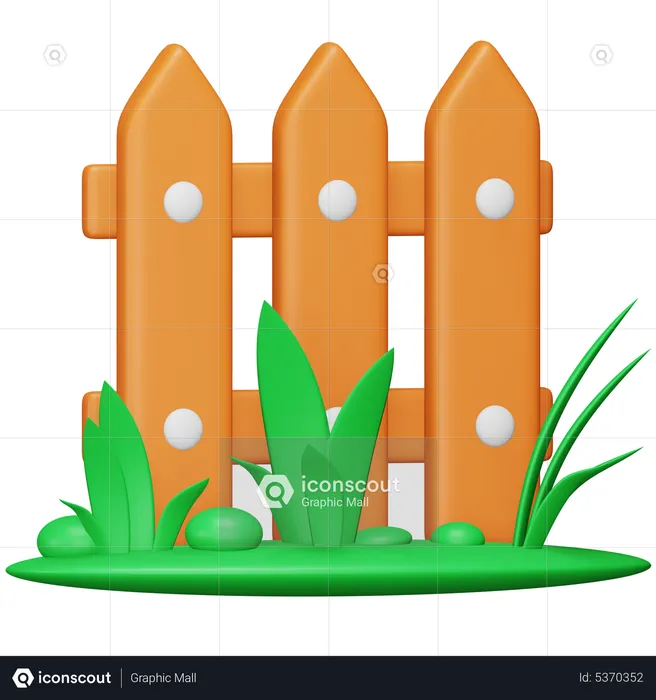 Garden Fence  3D Icon