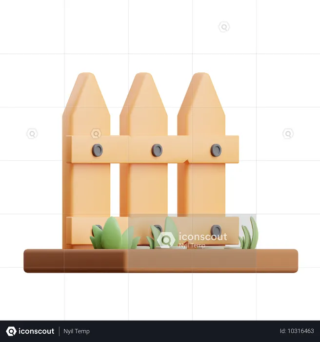Garden Fence  3D Icon