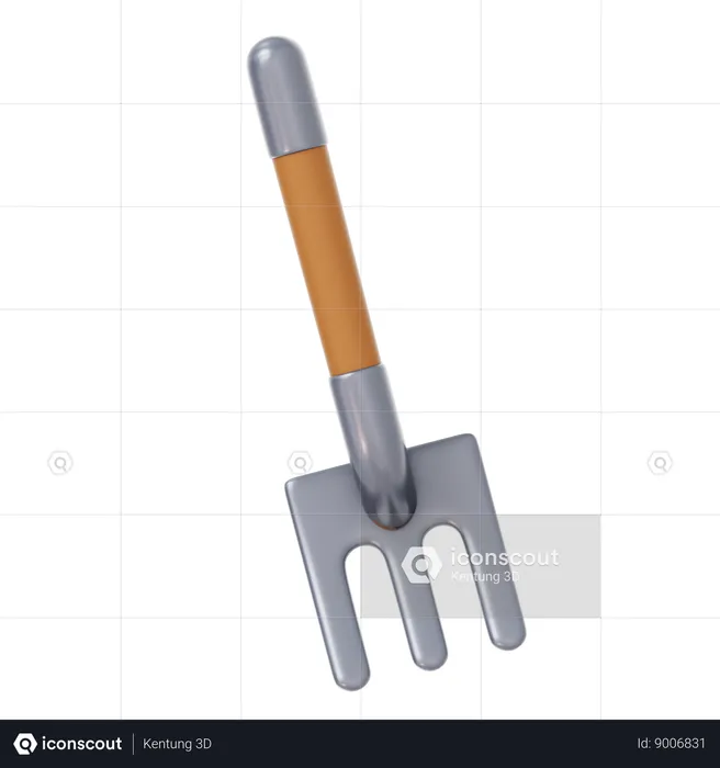 Garden Fork  3D Icon