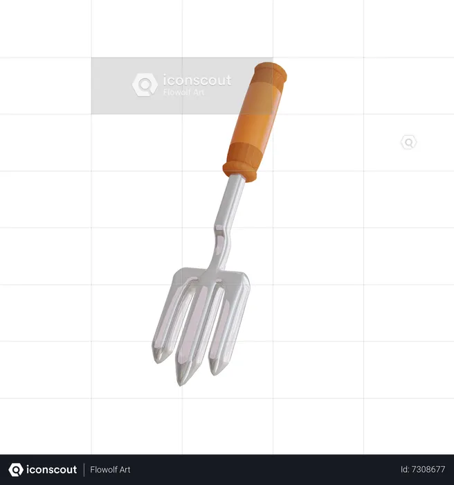 Garden Fork  3D Icon