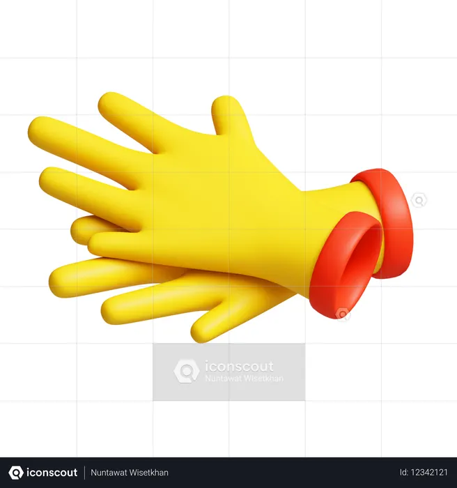 園芸用手袋  3D Icon