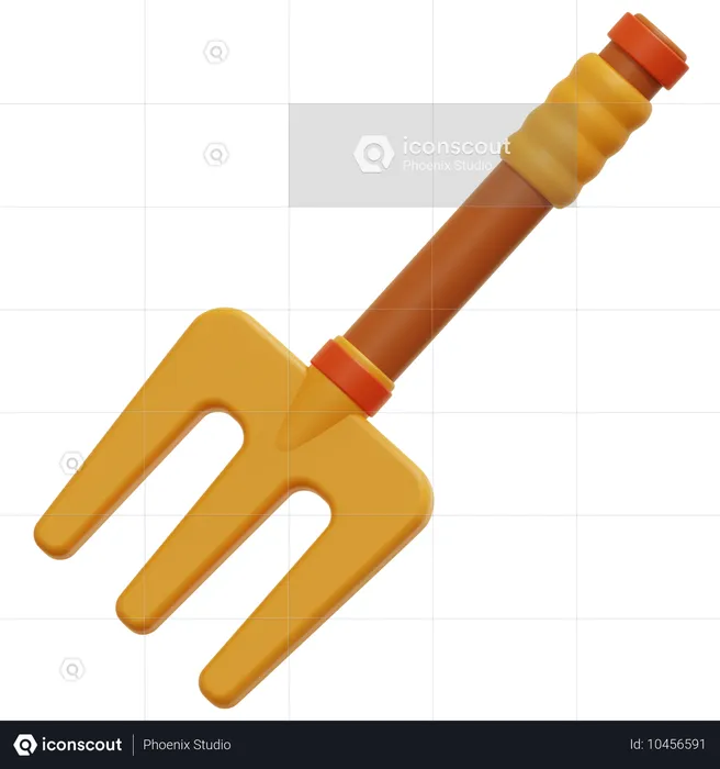 Garden Rake  3D Icon