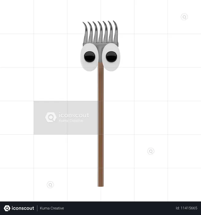 Garden Rake  3D Icon