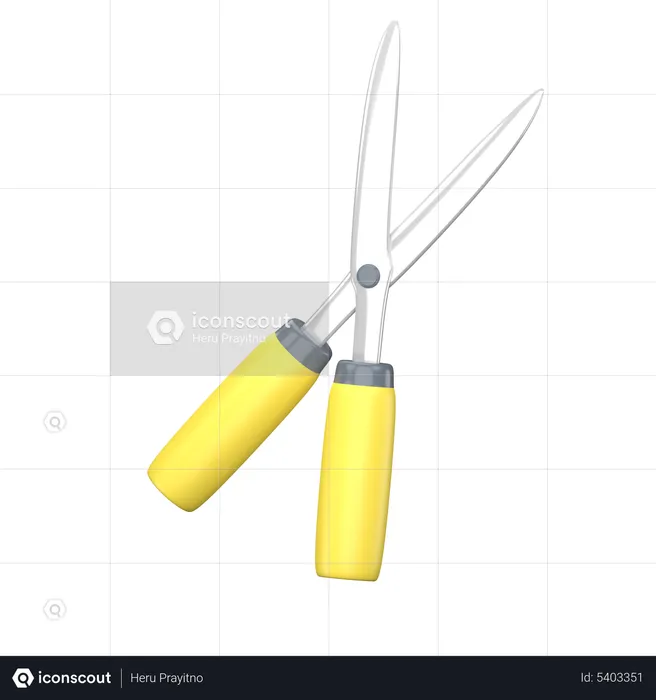 Garden Scissors  3D Icon