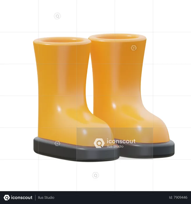 Gardening Boots  3D Icon