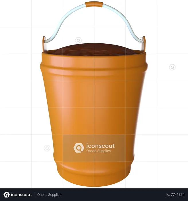 Gardening Bucket  3D Icon