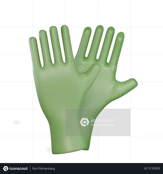 Gardening Gloves  3D Icon