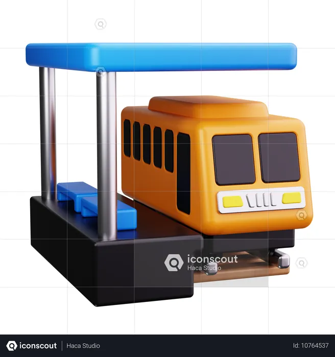 Gare  3D Icon