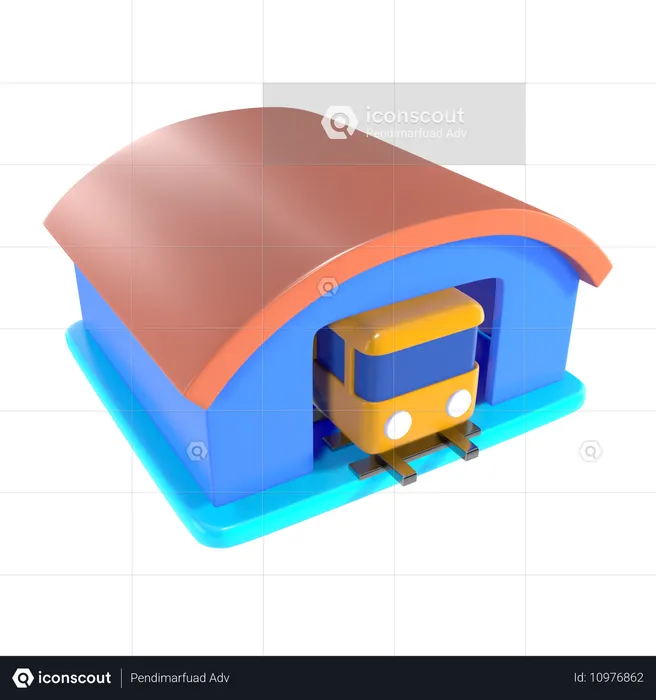 Gare  3D Icon